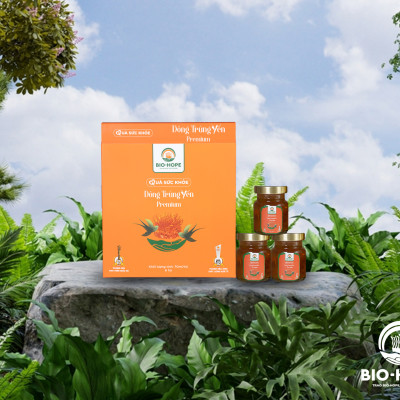 Combo 6 Hũ Đông Trùng Yến Premium Nguyên Chất BIO HOPE, Kết Hợp Giữa Đông Trùng Hạ Thảo Và Yến Sào Nguyên Chất