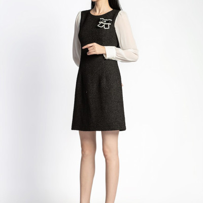 Đầm Ôm A De Leah Tweed Phối Tay