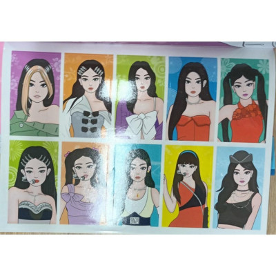Sách - Trang Điểm Thần Tượng Âm Nhạc Hàn Quốc - Jennie - Thỏa Súc Sáng Tạo Cùng Sticker Trong Suốt - Minh Thắng