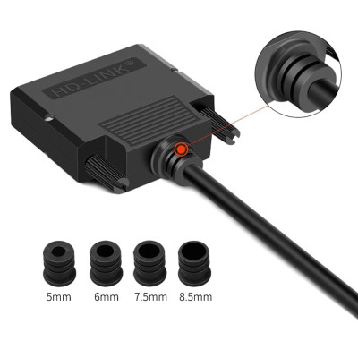 Đầu bấm RS232 25 chân bắt vit vỏ ốp nhựa chân đồng HD-Link YL-SCD-25. HÀNG CHÍNH HÃNG !!!