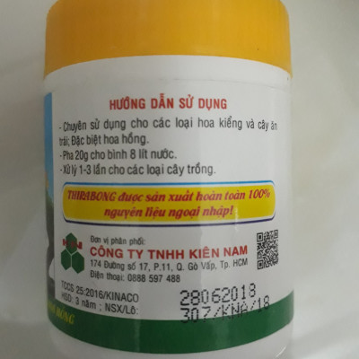 Phân bón lá THIRABONG kích mầm hoa - ra nhiều hoa trái vụ chuyên cho hoa cảnh - hoa Hồng - cây ăn trái hũ 100g