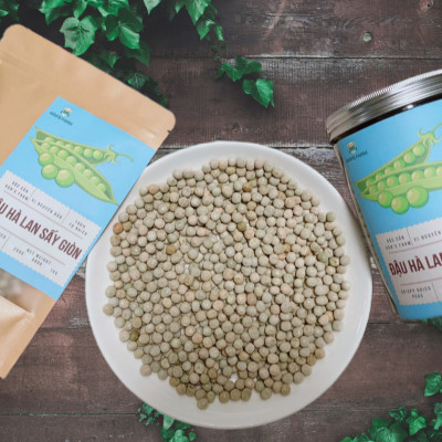 Đậu hà lan sấy giòn nguyên vị ăn liền loại 1, không muối, không biến đổi gen _ Crispy dried Peas non GMO