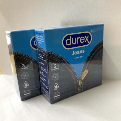 Bao Cao Su Durex Jeans (3s) - Nhiều Chất Bôi Trơn - Ôm Khít - Easy On - Nhập Khẩu Thái Lan