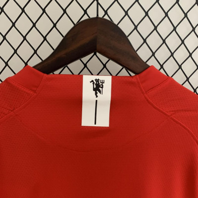 Áo Bóng Đá Retro Manchester United 2008 Dài Tay - Sân Nhà In Tên Ronaldo Số 7 bản cao cấp vải Cotton Polyester