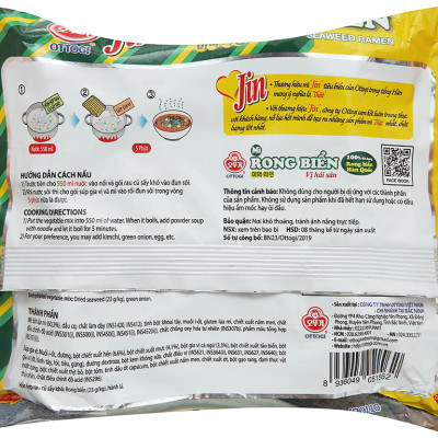 Thùng 20 gói Mì Rong Biển Ottogi 120gx20