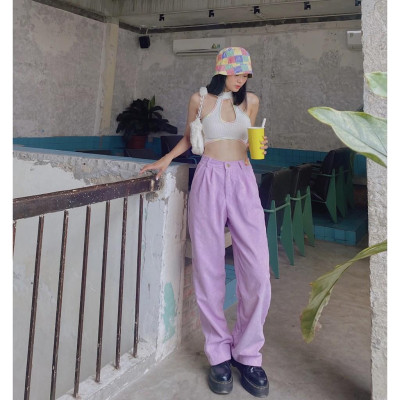 Quần Dài Nhung Tím TARTAN - Velvet Pant / Purple / Best Seller
