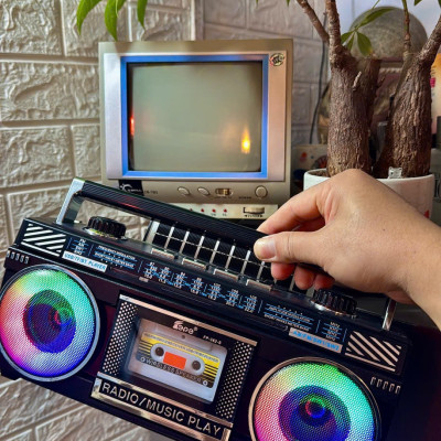 Đài FM Radio FP-362S 2 Loa kiêm loa bluetooth- Sạc Năng Lượng Mặt trời, Đài FM, AM, SW1-2, đài FM Hàng Chính Hãng