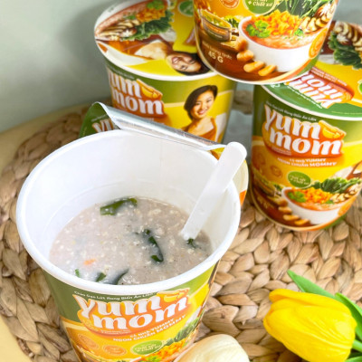 Cháo gạo lứt rong biển yến mạch ăn liền Yum Mom 45g TÂM MINH FOODS cho bé ăn dặm
