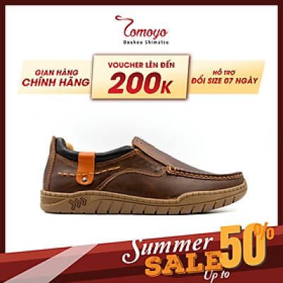 Giày Lười Nam Da Bò Thật Cao Cấp Tomoyo TMN23502