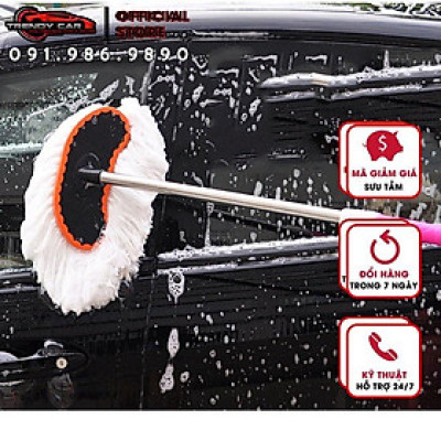 Chổi lau ô tô - Rửa xe ô tô lụa mềm cao cấp đa chức năng - điểu chỉnh được độ dài siêu thấm hút 125 CM