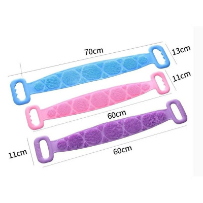Combo 2 Dây tắm cọ, chà lưng 2 mặt bằng silicon đa năng PaKaSa - Hàng chính hãng