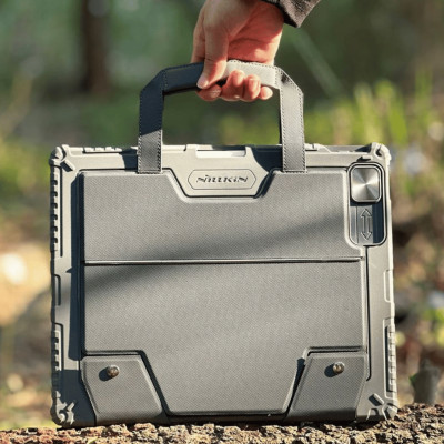 Bao da kèm Bàn Phím cho iPad Pro 13 inch M4 2024, ipad Air 6 M2 / Air4 / Air5 / Pro 11 inch M1-M2 hiệu Nillkin Carry Go Có Đèn Nền Tay Cầm Từ Tính Di Động/ Đèn nền 7 Màu/ Độ Sáng 4 Mức - Hàng chính hãng