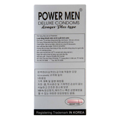 Bao Cao Su Powermen Cá Ngựa Bạc Có Gai (H12) - Chống Xuất Tinh Sớm - Gian Hàng Chính Hãng - Che Tên Sản Phẩm