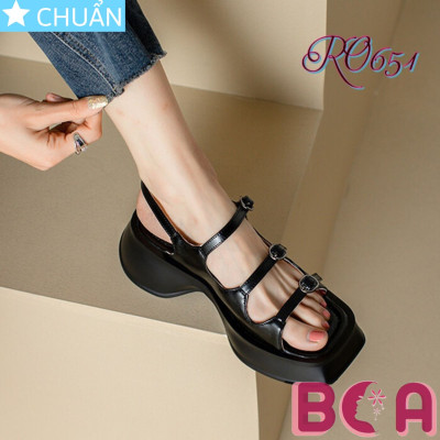 Xăng đan bánh mì nữ đế cao su mềm cao gót 4 phân RO651 ROSATA tại BCASHOP thiết kế năng động, trẻ trung và tôn dáng cực