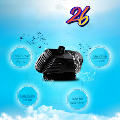Máy bơm nước ATMAN AT4000 42W, 4000L/Hr lọc nước hồ cá koi, bơm sinh hoạt, tiểu cảnh, đài phun nước cao cấp