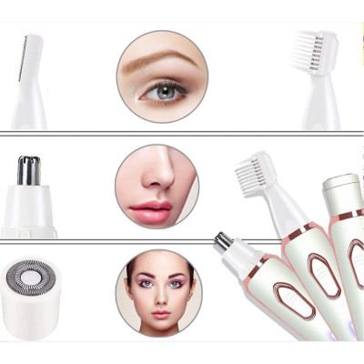 Máy Tỉa Lông Đa Năng 4 In 1 Cạo Lông Mày, VùngK ín, Mặt ,Nách, Chân, Tay, Tỉa Lông Mũi - Hàng Chính Hãng