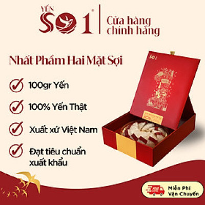 [Hộp 10gram ] Yến Số 1 Nhất Phẩm Hai Mặt Sợi,Yến Tươi Tinh Chế, Yến Sào Thật 100%