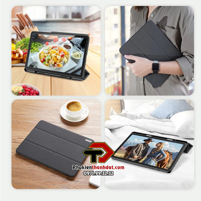 Bao da chống sốc cho Samsung Galaxy Tab S6 Lite 2024 chính hãng Dux Ducis Domo có ngăn đựng bút - Hàng chính hãng