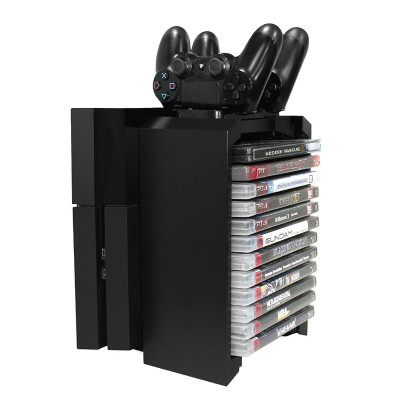 Bộ chân đế lưu trữ đa chức năng DOBE dành cho Bộ điều khiển đĩa trò chơi PS4 với Đế sạc bộ điều khiển kép