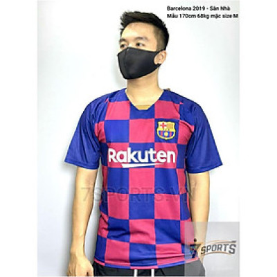 Áo Bóng Đá Retro Barcelona 2019 - Sân Nhà bản cao cấp vải Cotton Polyester