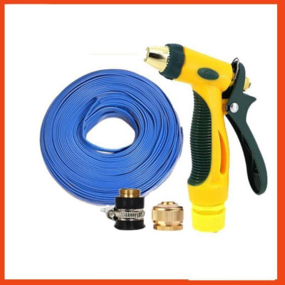 Bộ dây vòi xịt nước rửa xe, tưới cây tăng áp 3 lần,loại 20M (nối đồng nhựa đen) 206317
