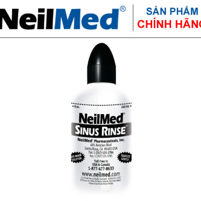 Combo Adult 24h Care: Bình Xịt Rửa Vệ Sinh Mũi Xoang Người Lớn NeilMed Sinus Rinse & Spray -SX Mỹ, Đánh Bật Sổ Mũi, Nghẹt Mũi và Viêm mũi (Bình 10 gói muối rửa; 2 chai xịt phun sương 75ml)