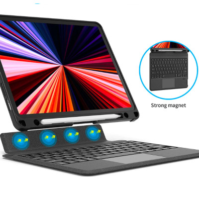 Bao da bàn phím cho iPad A16 Gen 11 , Pro 11inch M4 2024, iPad Pro 13inch M4 2024 , iPad Air 6 11inch M2, iPad Air 6 13inch , Air 11inch M3 , Air 13inch M3 có Trackpad hiệu WIWU Magtouch - Hàng chính hãng