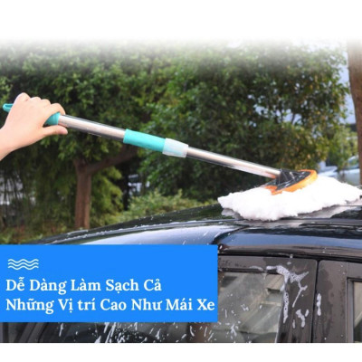 Chổi lau ô tô - Rửa xe ô tô lụa mềm cao cấp đa chức năng - điểu chỉnh được độ dài siêu thấm hút 125 CM