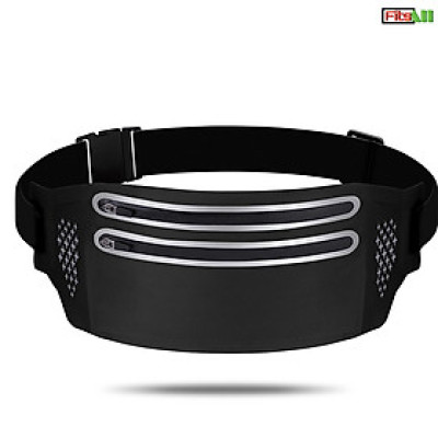 Túi đeo bụng chạy bộ, túi đeo hông, đai đeo đựng điện thoại tới 6.7 inch, có hai ngăn riêng biệt và dải phát quang an toàn, phong cách thể thao phù hợp cho nam và nữ