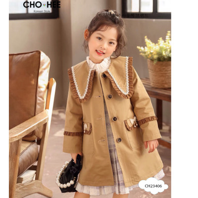 Áo khoác cho bé gái thiết kế theo phong cách Hàn Quốc từ 12-35kg chất kaki mềm mát