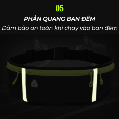 Túi Đeo Hông,Đai Đeo Chạy Bộ Tập Thể Dục Phản Quang Chống Thấm Nước Cao Cấp Đại Nam Sport