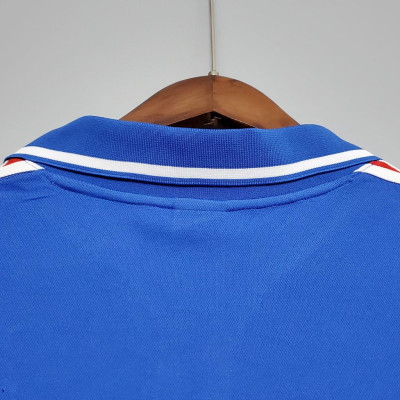 Áo Bóng Đá Retro Tuyển Pháp 2000 - Sân Nhà bản cao cấp vải Cotton Polyester