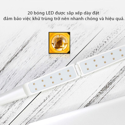 Máy tiệt trùng khử trùng bằng tia UV dạng gậy đa năng có thể gập lại gọn gàng để mang theo khi đi du lịch