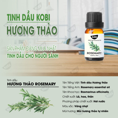 Tinh Dầu Hương Thảo 100ml Kobi Giảm Rụng Tóc, Giảm Đau Nhức, Có Khả Năng Kháng Khuẩn