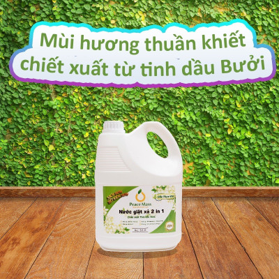 Nước Giặt Xả Gốc Thực Vật 2in1 Peace Mass (Thuộc nhóm Sản phẩm Lành tính)Can 3.6l