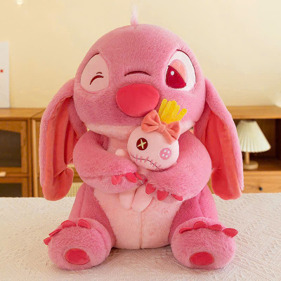 Gấu Bông Stitch Xanh Ôm Vịt, Thú Nhồi Bông Stitch Nhồi Bông Mềm Mịn Gấu Bông Nadu 35cm - Hàng Chính Hãng MINIIN