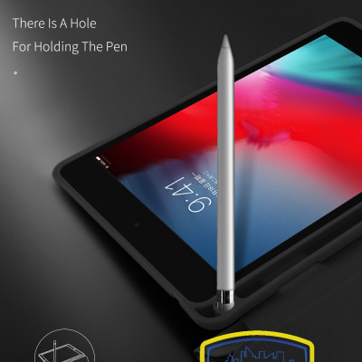 Bao da cho iPad Mini 4, Mini 5 hiệu Dux Ducis Domo có khe để bút, bảo vệ camera, chống sốc, cao cấp - Hàng nhập khẩu.