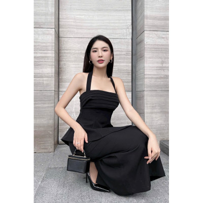 Set Đầm dự tiệc (Áo + chân váy) MINA thiết kế hở lưng dáng bút chì chất liệu Cotton - MN256