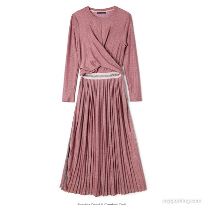 Đầm xoắn eo xếp ly cao cấp Myqlothing.