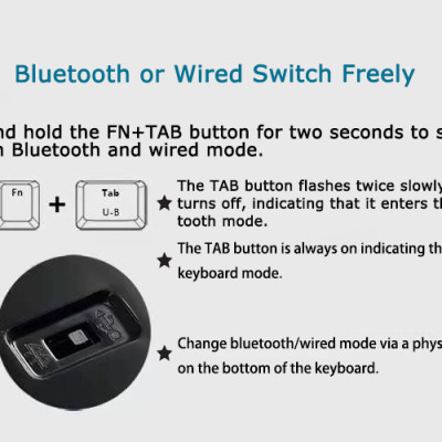 Bàn phím cơ Ajazz AK33 82 Phím BT & chế độ kép có dây USB Đèn nền đơn sắc phù hợp với văn phòng chơi game - Màu trắng (đỏ)