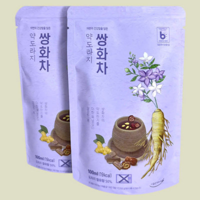 Trà Thảo mộc SSanghwacha rễ cát cánh - Bell Flower Herb Tonic Tea - Ginseng House hộp 5 gói x 100ml