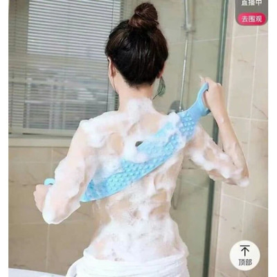 Combo 2 Dây tắm cọ, chà lưng 2 mặt bằng silicon đa năng PaKaSa - Hàng chính hãng
