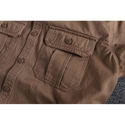 Áo sơ mi túi hộp phong cách Retro_dã ngoại