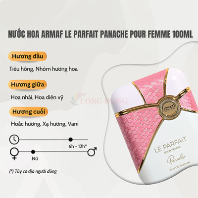 Nước hoa Armaf La Parfait Pour Femme (100ml) - Hàng chính hãng