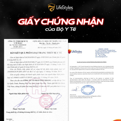 Bao Cao Su LifeStyles Classic Thiết Kế Mỏng, Ôm sát vừa vặn, Nhiều Gel Bôi Trơn - Hộp 3 bao