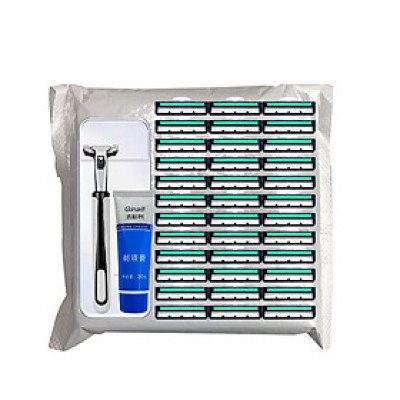 Set vĩ dao cạo râu 36 lưỡi thay thế , kèm bàn cạo , tặng tuýp kem cạo râu cho nam an toàn và tiện lợi