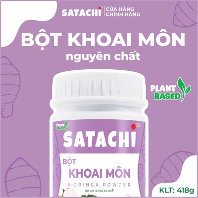 Bột Khoai Môn nguyên chất SATACHI. Tốt cho hệ xương khớp, sức khỏe răng miệng, tim mạch. Hộp 418g