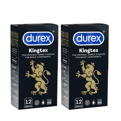 Bộ 2 hộp bao cao su Durex Kingtex 12s (hộp 12 bao) 