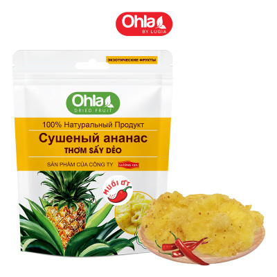 Combo Bùng Vị sấy dẻo Ohla 100g (Xoài cay + Mãng cầu m.ớt + Thơm m.ớt + Ổi hồng m.ớt)