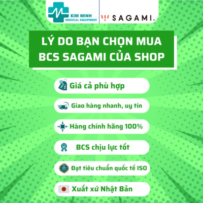 Bao cao su Sagami Typ E White gân gai siêu mỏng hộp 3 chiếc, 10 chiếc